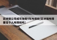 区块链公司或可免除5年所得税[区块链所得要交个人所得税吗]